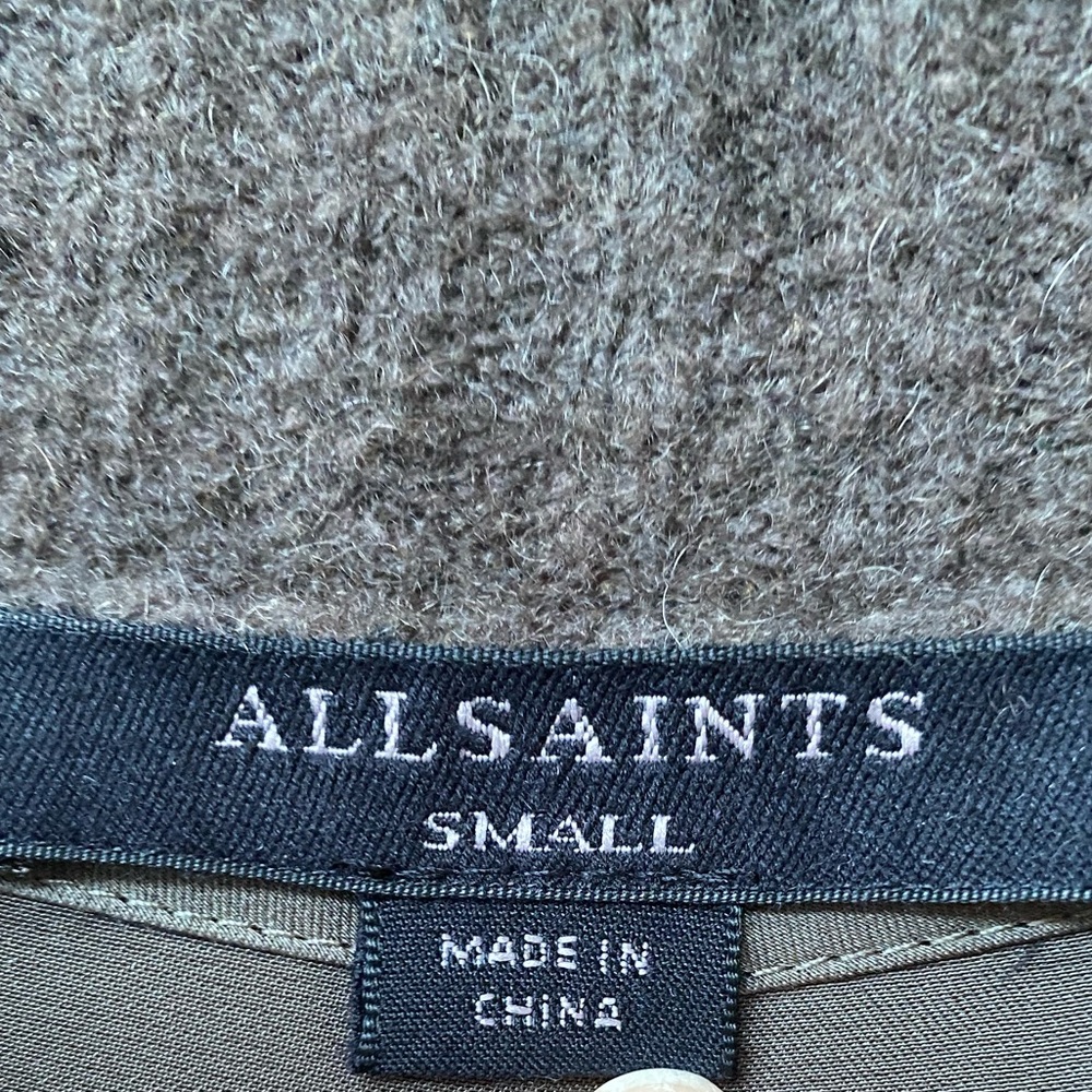 NWT All Saints Dark Green Tierny Shirt Jumper - Picture 8 of 13